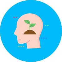 Growth Flat Circle Icon vector
