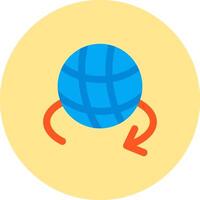 3d rotate 1 Flat Circle Icon vector