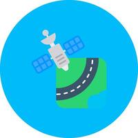 Gps Flat Circle Icon vector