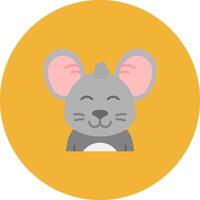 Happy Flat Circle Icon vector