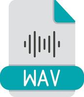 Wav Format Flat Icon vector