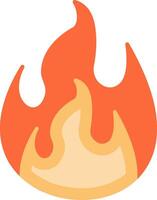 Flame Flat Icon vector