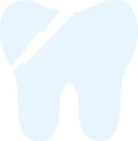 Broken Tooth Flat Icon vector