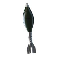 Granatwerfer Rakete explosiv isoliert auf Hintergrund. 3d Rendern - - Illustration png