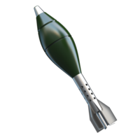 Granatwerfer Rakete explosiv isoliert auf Hintergrund. 3d Rendern - - Illustration png