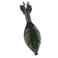 Mortar rocket explosive isolated on background. 3d rendering - illustration png