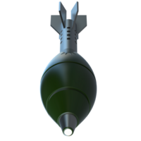 Mortar rocket explosive isolated on background. 3d rendering - illustration png