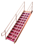 Metallic stairs isolated on background. 3d rendering - illustration png