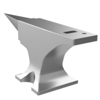 Anvil isolated on background. 3d rendering - illustration png