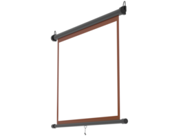 Mounted screen isolated on background. 3d rendering - illustration png