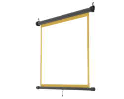 Mounted screen isolated on background. 3d rendering - illustration png