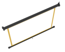 Mounted screen isolated on background. 3d rendering - illustration png