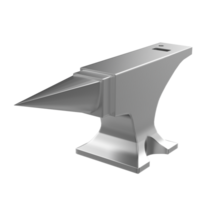 Anvil isolated on background. 3d rendering - illustration png