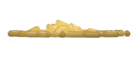 cápsula pastillas aislado en antecedentes. 3d representación - ilustración png