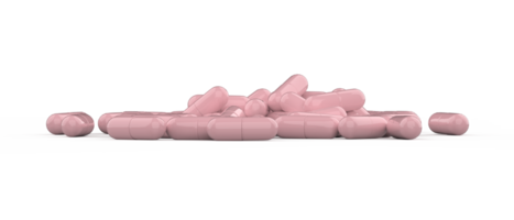 cápsula pastillas aislado en antecedentes. 3d representación - ilustración png