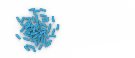 cápsula pastillas aislado en antecedentes. 3d representación - ilustración png
