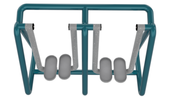 sporter Utrustning i de offentlig parkera isolerat på bakgrund. 3d tolkning - illustration png