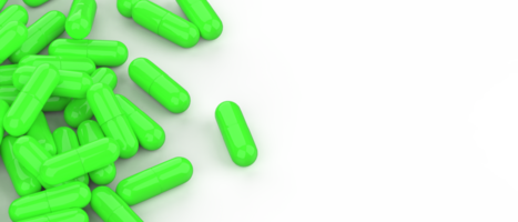 Capsule pills isolated on background. 3d rendering - illustration png