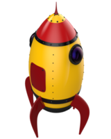 Rocket isolated on background. 3d rendering - illustration png