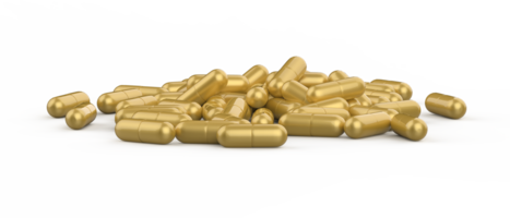 Capsule pills isolated on background. 3d rendering - illustration png