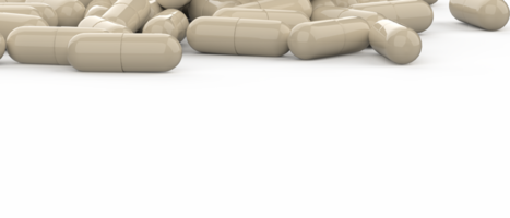 Capsule pills isolated on background. 3d rendering - illustration png