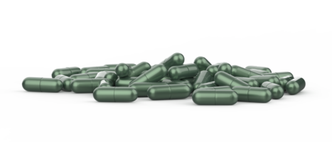 Capsule pills isolated on background. 3d rendering - illustration png