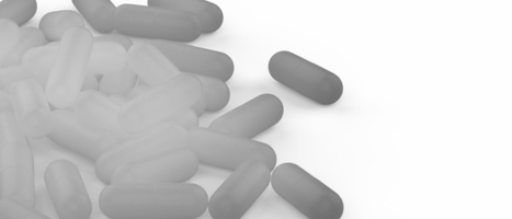 Capsule pills isolated on background. 3d rendering - illustration png