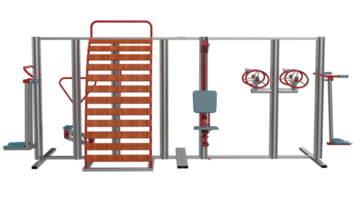 Gym Utrustning isolerat på bakgrund. 3d tolkning - illustration png