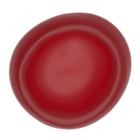 röd cell isolerat på bakgrund. 3d tolkning - illustration png