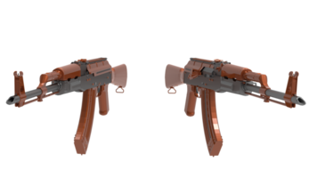 maskin pistol isolerat på bakgrund. 3d tolkning - illustration png