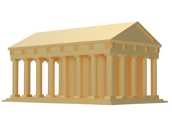 tempel detailopname tafereel geïsoleerd Aan achtergrond. 3d renderen - illustratie png