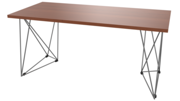 Modern desk table isolated on background. 3d rendering - illustration png