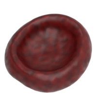 Red cell isolated on background. 3d rendering - illustration png