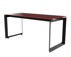 Modern desk table isolated on background. 3d rendering - illustration png