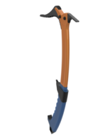 Ice ax isolated on background. 3d rendering - illustration png