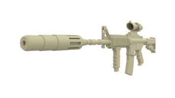 Machine gun isolated on background. 3d rendering - illustration png
