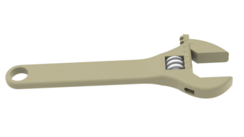 ajustable llave inglesa aislado en antecedentes. 3d representación - ilustración png