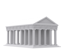 Tempel Nahansicht Szene isoliert auf Hintergrund. 3d Rendern - - Illustration png