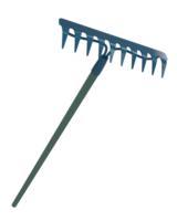 Rake isolated on background. 3d rendering - illustration png