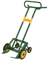 Sack truck isolated on background. 3d rendering - illustration png