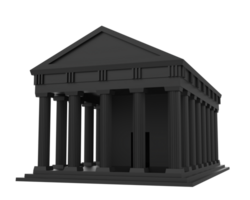 templo de cerca escena aislado en antecedentes. 3d representación - ilustración png