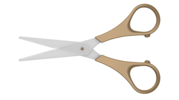 Scissors isolated on background. 3d rendering - illustration png