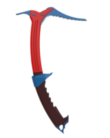 Ice ax isolated on background. 3d rendering - illustration png