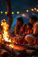 ai generado vibrante festividades abrazando el colores de indio celebracion foto