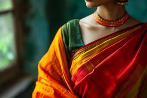 AI generated Cultural Splendor Immerse Yourself in the Vibrancy of Indian Celebrations photo