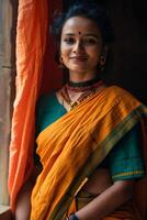 AI generated Cultural Splendor Immerse Yourself in the Vibrancy of Indian Celebrations photo