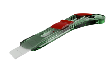 Cutter knife isolated on background. 3d rendering - illustration png