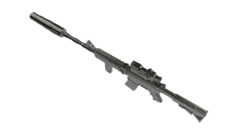 Maschine Gewehr isoliert auf Hintergrund. 3d Rendern - - Illustration png