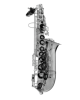 saxophone isolé sur Contexte. 3d le rendu - illustration png