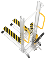 lager hydraulisk Utrustning för frakt isolerat på bakgrund. 3d tolkning - illustration png